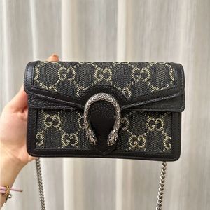 GG Denim Super Mini Dionysus Bag